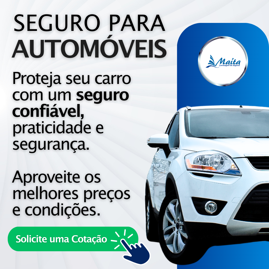 Solicite uma Cotação Proteja seu carro com um seguro confiável, praticidade e segurança.
Evite imprevistos e garanta uma direção tranquila, do jeito que tem que ser.
